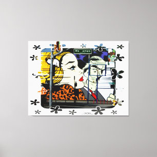 Toile Photo 8 Graffiti avec Fun Frame Flowers