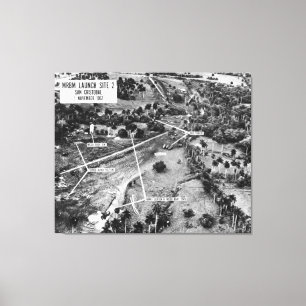 Toile Photo aérienne de missiles à Cuba 1962