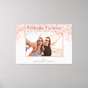 Toile Photo Best Friends Forever rose rose pâle parties
