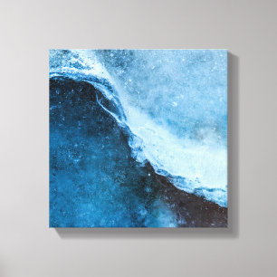 Toile Photo Blue Turquoise Ice Abstrait Art