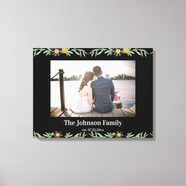 Toile Photo Botanique Personnalisée mariage (Recto)