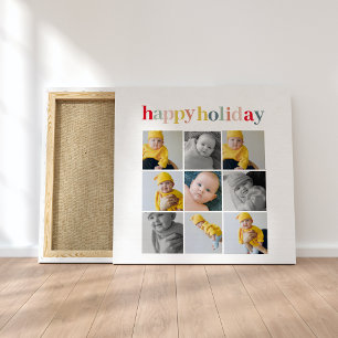 Toile Photo Collage Colorful Happy Holiday