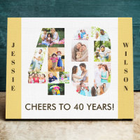 Photo Collage Numéro 40 Neutre 40e anniversaire