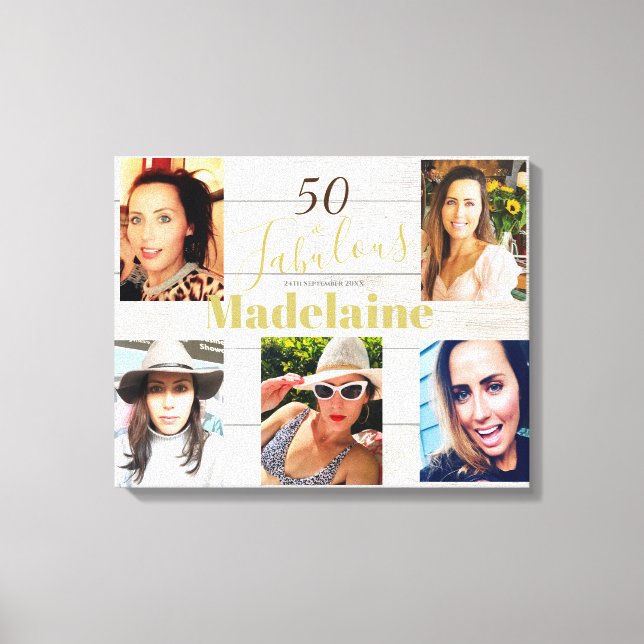 Toile Photo Collage Rustique Simple 50 Fabuleux (Recto)