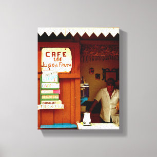 Toile Photo cubaine de la Vieille Havane Habana Café