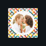 Toile Photo Custom Colorful Personalized<br><div class="desc">Photo personnalisée Art moderne en toile colorée personnalisée dispose d'un motif géométrique moderne coloré avec votre photo préférée au centre. CONSEIL PHOTO : centre votre photo avant de la télécharger sur Zazzle. Conçu par Evco Studio www.zazzle.com/store/evcostudio</div>