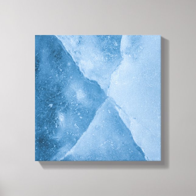 Toile Photo d'art Abstrait de glace bleu clair (Recto)