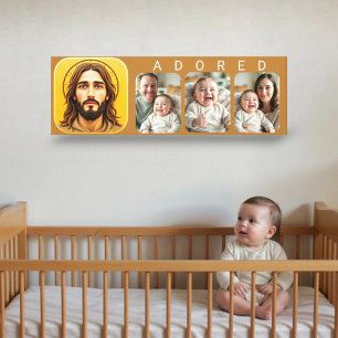 Toile Photo de bébé JÉSUS-ADORÉ 