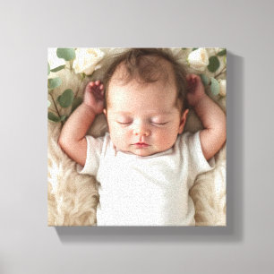 Toile Photo de bébé personnalisée