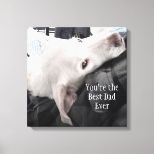 Toile Photo de chien mignon Meilleur papa ever