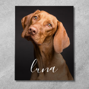 Toile Photo de chien personnalisé avec nom 