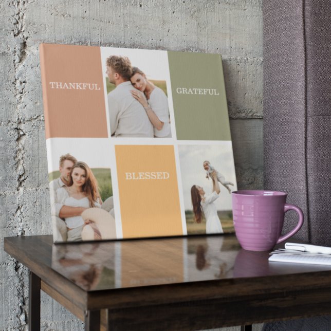 Toile Photo de collection familiale | Merci béni Gratefu (Créateur téléchargé)