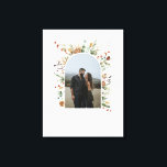 Toile Photo de famille arche aquarelle botanique élégant<br><div class="desc">Photo de famille arche aquarelle botanique élégant toile. Cadeau idéal pour un mariage,  un anniversaire ou Noël</div>