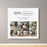 Toile Photo de famille de la fête des mères personnalisé<br><div class="desc">Infuse la Fête des Mères avec l'art à travers la "Cute Personnalisée Fête des Mères toile photo de famille Imprimer." Cette toile est une galerie d'affection familiale, un emblème parfait de la première Fête des Mères ou un clin d'oeil délicieux aux matriarches qui ont façonné les générations. C’est un récit...</div>