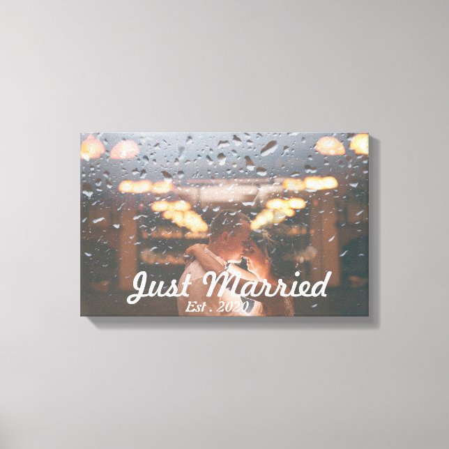 Toile Photo de famille dédiée, nouvellement mariée (Recto)