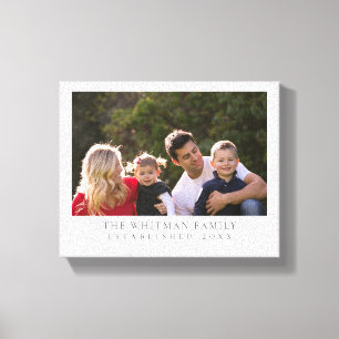 Toile Photo de famille personnalisé Blanc