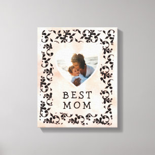 Toile Photo de Heart Rococo Watercolor Journée des mères