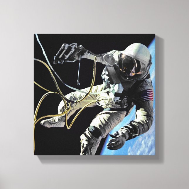 Toile Photo de la première sortie dans l'espace d'un ast (Recto)