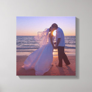 Toile Photo de mariage avec superposition de dégradé ble