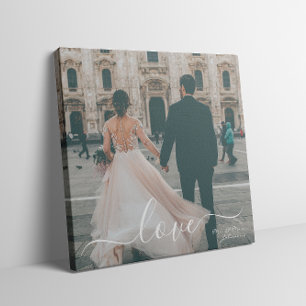 Toile Photo de mariage personnalisé pour jeunes mariés