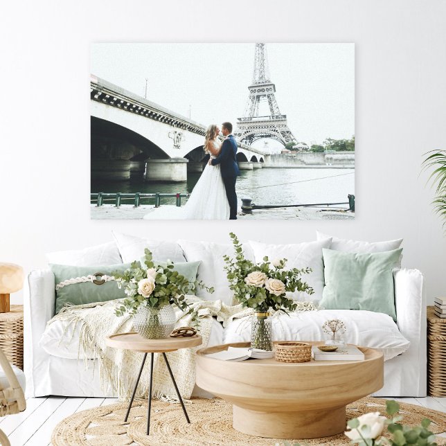 Toile Photo de mariage personnalisée réelle (Custom Wedding Photo Real Canvas Print
)