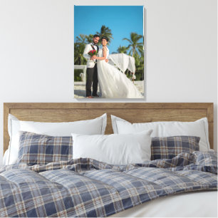 Toile Photo de mariés avec détails