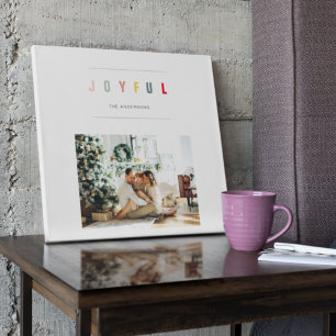 Toile Photo de Noël simple et moderne   Joyeuses vacance