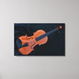 Toile Photo de violon en gros plan