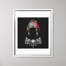 Photo d'une femme marocaine en robe amazigh