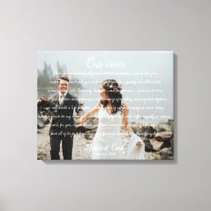 Toile photo et vidéo Mariage personnalisée Imprime