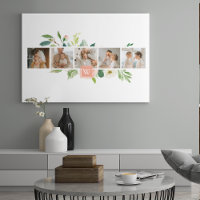 Photo Famille Collage Branché Avec Fleurs Cadeau