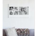 Toile Photo Famille Collage tendance Noir & Blanc Initia<br><div class="desc">Voici notre collection branchée Cinq photos de famille noir et blanc avec initial en centre. Ce collage personnalisé et élégant est le moyen idéal de présenter les souvenirs chéris de votre famille d'une manière moderne et élégante. Doté d'un élégant jeu de couleurs noir et blanc, ce collage vous permet de...</div>