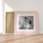 Toile Photo Famille Moderne Pastel Rose Simple Cadeau<br><div class="desc">Photo Famille Moderne Pastel Rose Simple Cadeau</div>