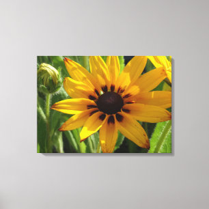 Toile Photo Fleur Jaune Acrylique Mur Art