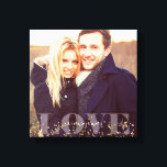 Toile Photo Love and Sparkles<br><div class="desc">Toile photo à fond saigné. Personnalisez-le avec votre date de mariage,  votre nom de famille ou tout texte de votre choix pour une belle pièce d'art murale unique.</div>