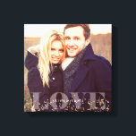 Toile Photo Love and Sparkles<br><div class="desc">Toile photo à fond saigné. Personnalisez-le avec votre date de mariage,  votre nom de famille ou tout texte de votre choix pour une belle pièce d'art murale unique.</div>