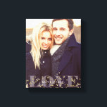 Toile Photo Love and Sparkles<br><div class="desc">Toile photo à fond saigné. Personnalisez-le avec votre date de mariage,  votre nom de famille ou tout texte de votre choix pour une belle pièce d'art murale unique.</div>