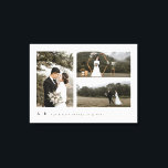 Toile Photo Mariage simple et élégant<br><div class="desc">Customisez avec vos propres photos de mariage et votre date de mariage. © Gorjo Designs. Fait pour vous via la plateforme Zazzle. // Note : les photos utilisées sont uniquement des images d'espace réservé. Vous devrez remplacer par vos propres photos avant de commander/imprimer. Si vous avez besoin d'aide, veuillez me...</div>