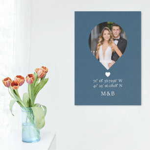 Toile Photo Monogramme Coeur romantique Coodinate Modern
