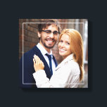 Toile Photo Monogramme moderne<br><div class="desc">Toile photo à fond saigné avec un cadre fin élégant et un monogramme de 3 lettres. Personnalisez-le avec votre date de mariage,  votre nom de famille ou tout texte de votre choix pour une belle pièce d'art murale unique.</div>