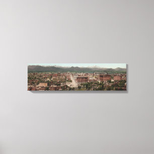 Toile Photo panoramique d'horizon vintage de Denver le