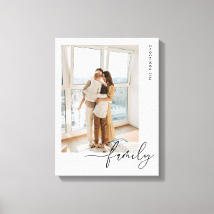 Toile Photo personnalisé avec un nom de famille minimali