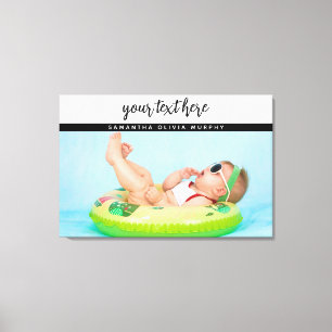 Toile Photo personnalisée Baby Love & Name Memories