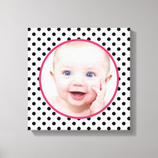 Toile Photo Personnalisée Chic Polka Dot Baby Photo Phot