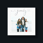 Toile Photo personnalisée de la famille et typographie d<br><div class="desc">Famille Personnalisée Photo et Texte Amour Coeur Typographie murale - Toile Imprimer de Ricaso - ajoutez votre propre photo et texte à cette grande toile</div>