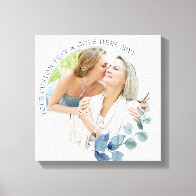 Toile Photo personnalisée Eucalyptus Feuille cadre botan (Recto)