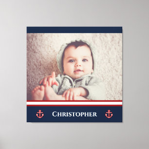 Toile Photo Personnalisée Marine Marine Bleu Rouge Blanc