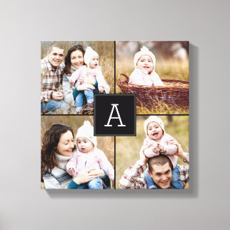 Toile photo personnalisée Monogramme carré