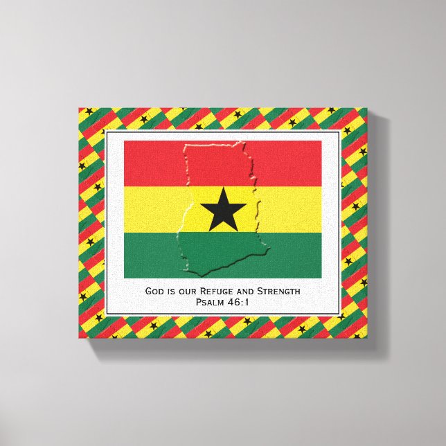 Toile Photo personnalisée | Patriotique | GHANA FLAG (Recto)