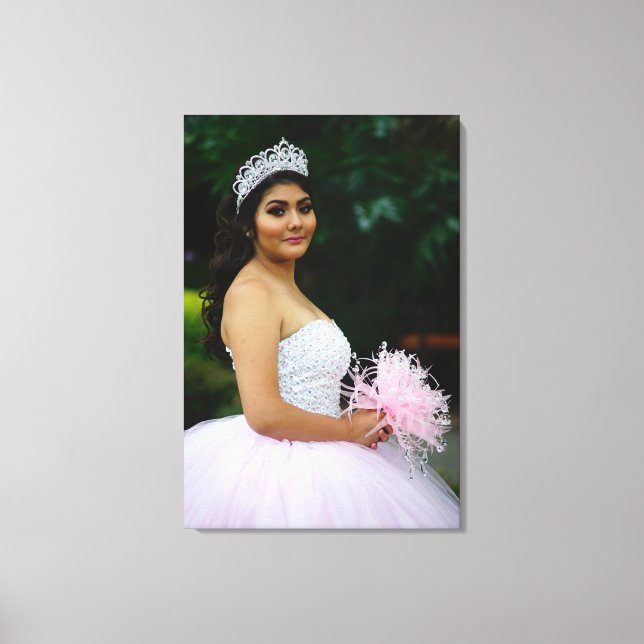 Toile Photo personnalisée Quinceañera (Recto)